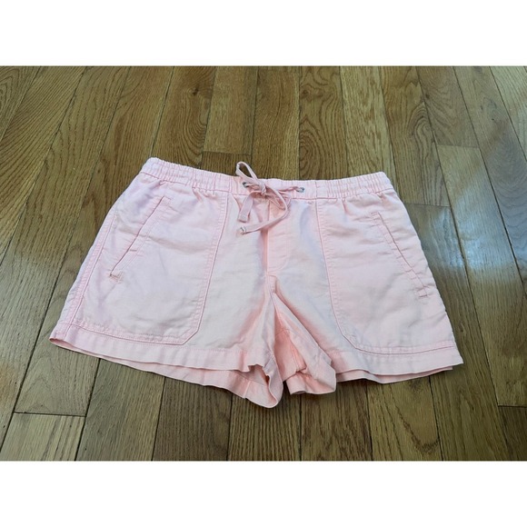 Women's GAP Pink Linen Blend Shorts Elastic Waist Casual Summer Shorts Size S - Picture 1 of 9